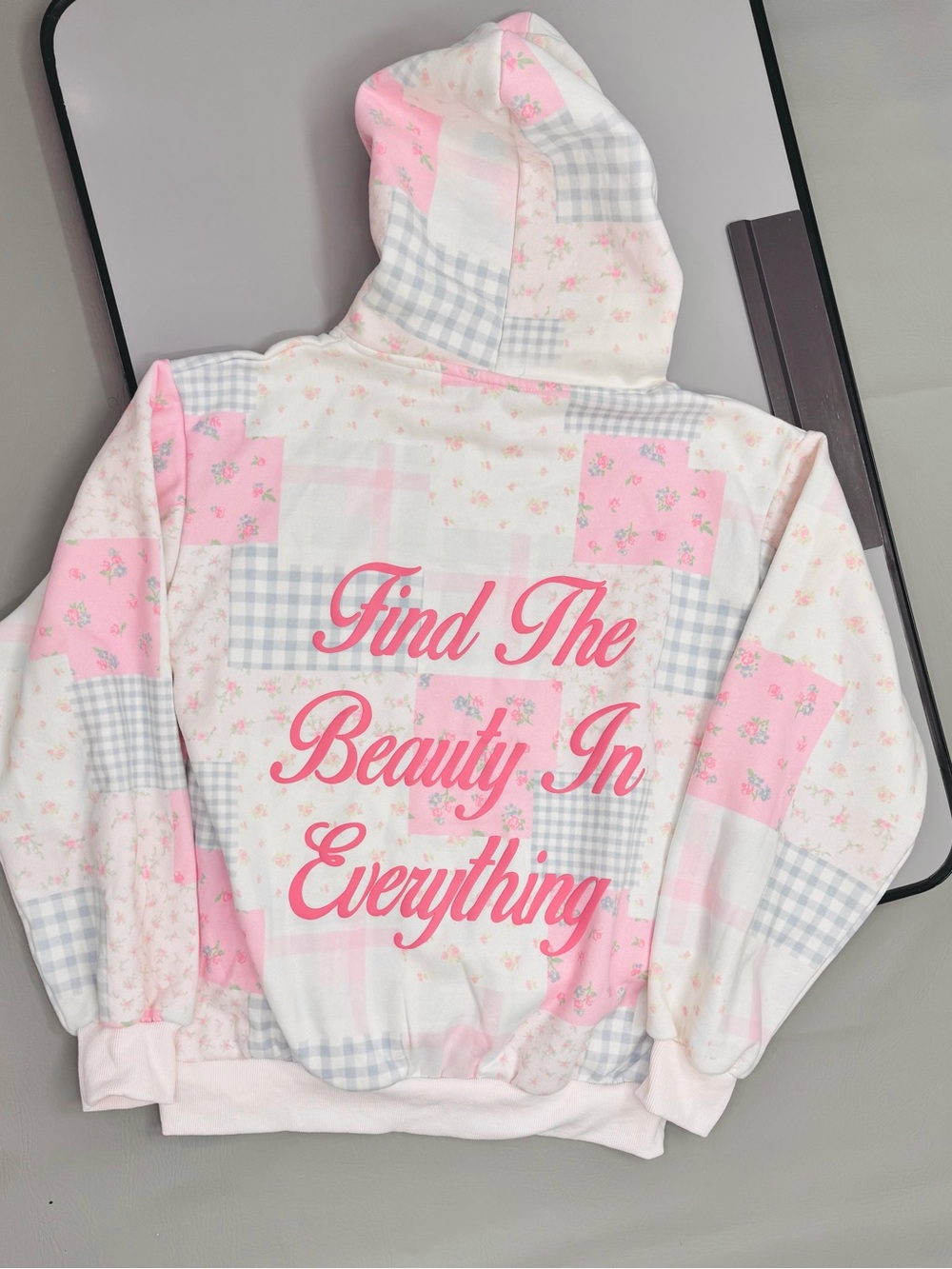 Altar’d State Find The Beauty Floral Patchwork Hoodie Size M Brand New - Picture 10 of 10